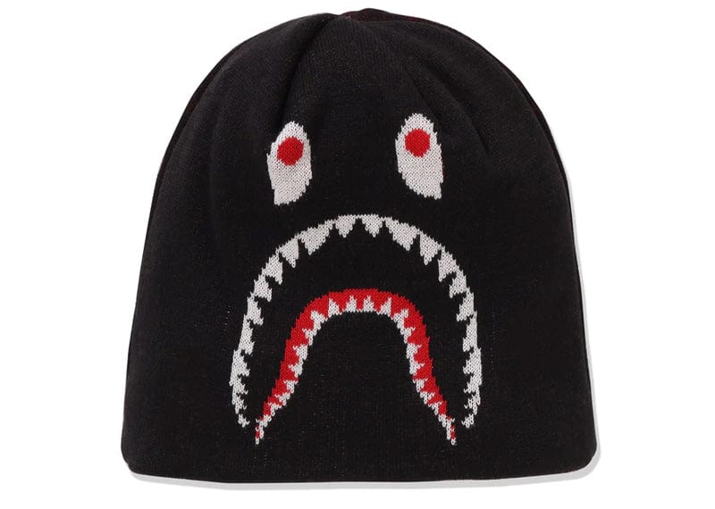 A Bathing Ape 2nd Shark Knit Beanie Black – Court Order