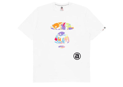 Aape Streetwear Aape Rainbow Camo Face T-shirt White