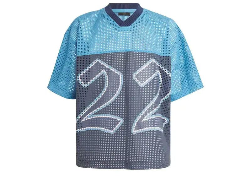 Amiri 22 Oversized Leather Jersey Ashley Blue – Court Order