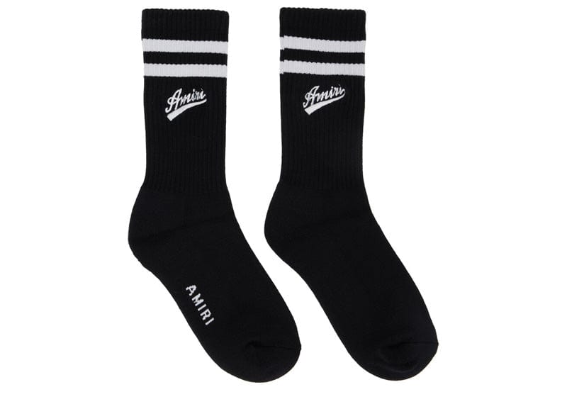 AMIRI ソックス 41-42サイズ Amiri Varsity Script Socks Black – Court Order