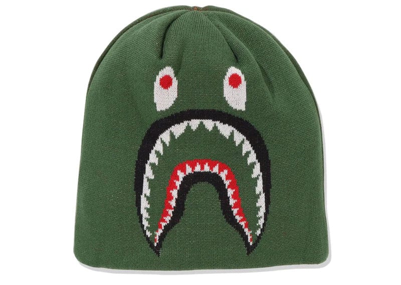 A Bathing Ape 2nd Shark Knit Beanie Green – Court Order