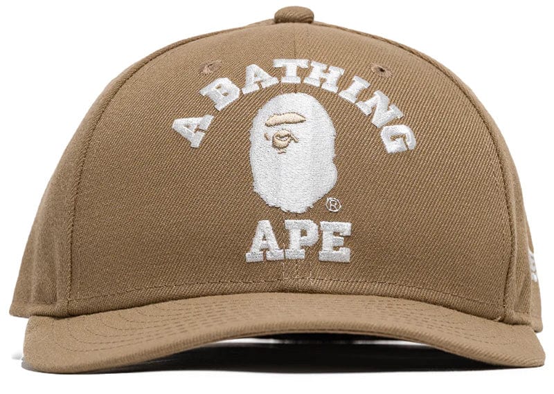 Bape College New Era 59Fifty Low Profile Fitted Cap Biege – Court