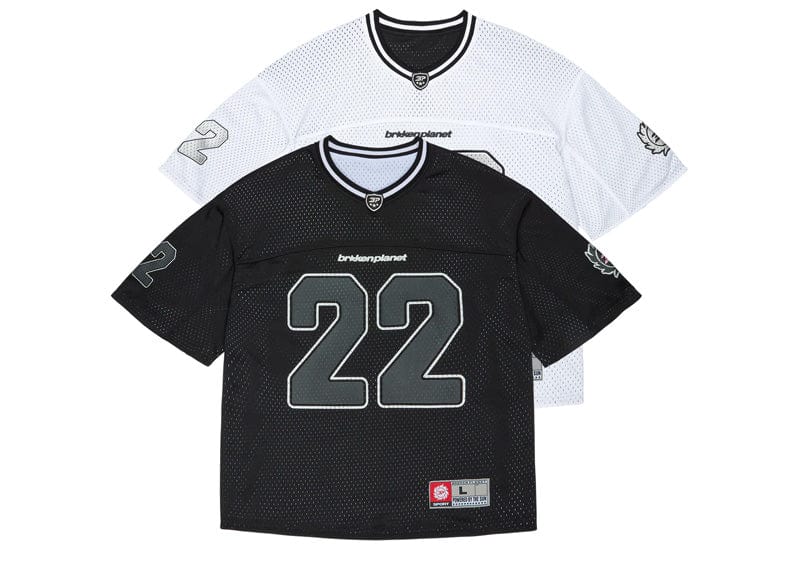 Broken Planet Reversible Mesh Jersey Snow White/Midnight Black