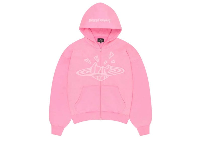 ボーダーズアットバルコニー ZIP UP HOODIE 36 さくらいろ Velour zip-through hoodie - powder pink - 1301306003