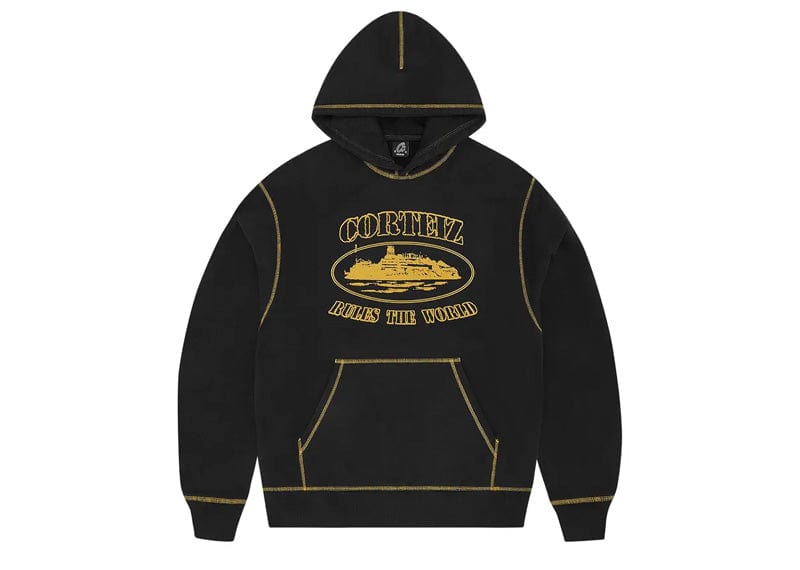 トップス corteiz Corteiz Alcatraz Contrast Hoodie Black/Yellow – Court Order
