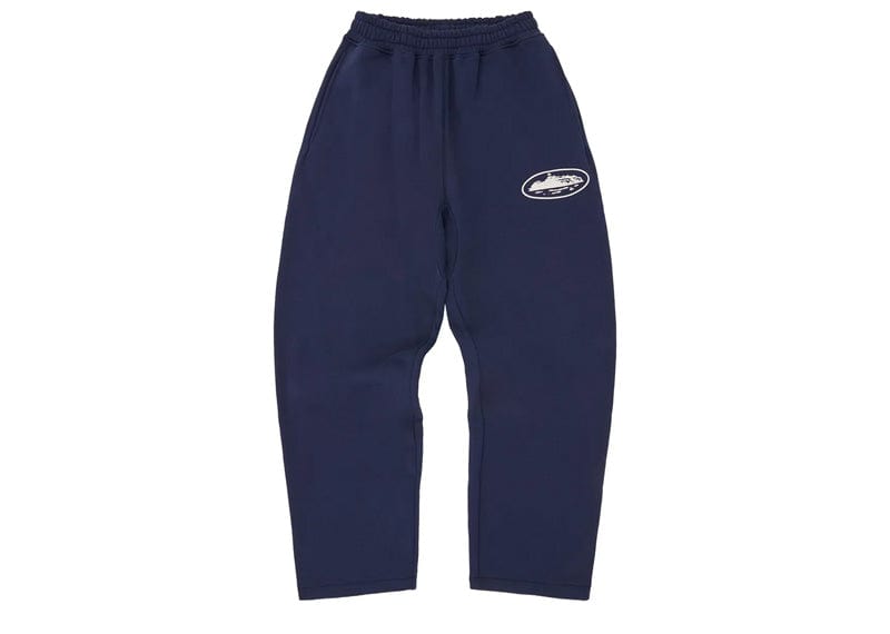 Corteiz Island Puff Print Open Hem Pant Navy – Court Order