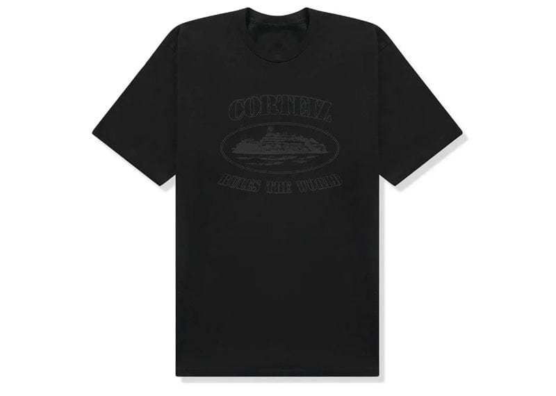 Corteiz Rules The World Tee Black/Black – Court Order
