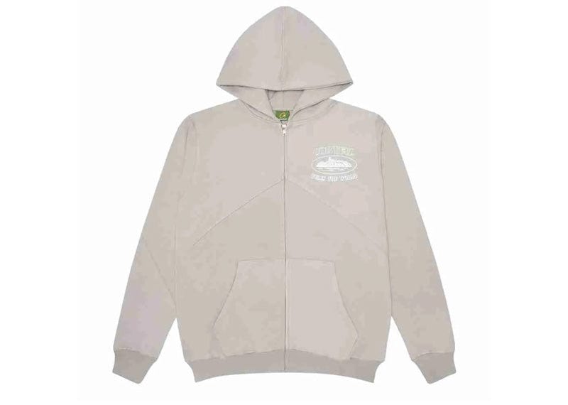 Corteiz Superior V2 Zip-Up Hoodie Stone Grey – Court Order