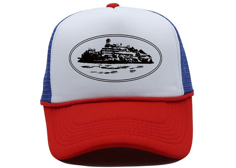 Corteiz Trucker Cap Blue White Red – Court Order