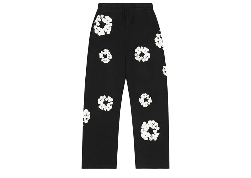 パンツ DENIM TEARS Denim Tears Cotton Wreath Open Hem Sweatpants Black – Court Order