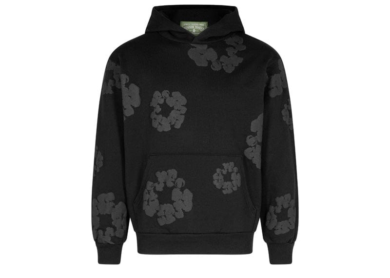 Denim Tears Cotton Wreath Hoodie Black Monochrome – Court Order