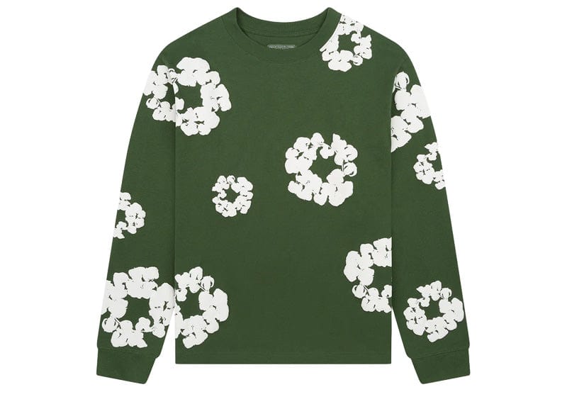Denim Tears Long Sleeve Cotton Wreath T-shirt Green – Court Order