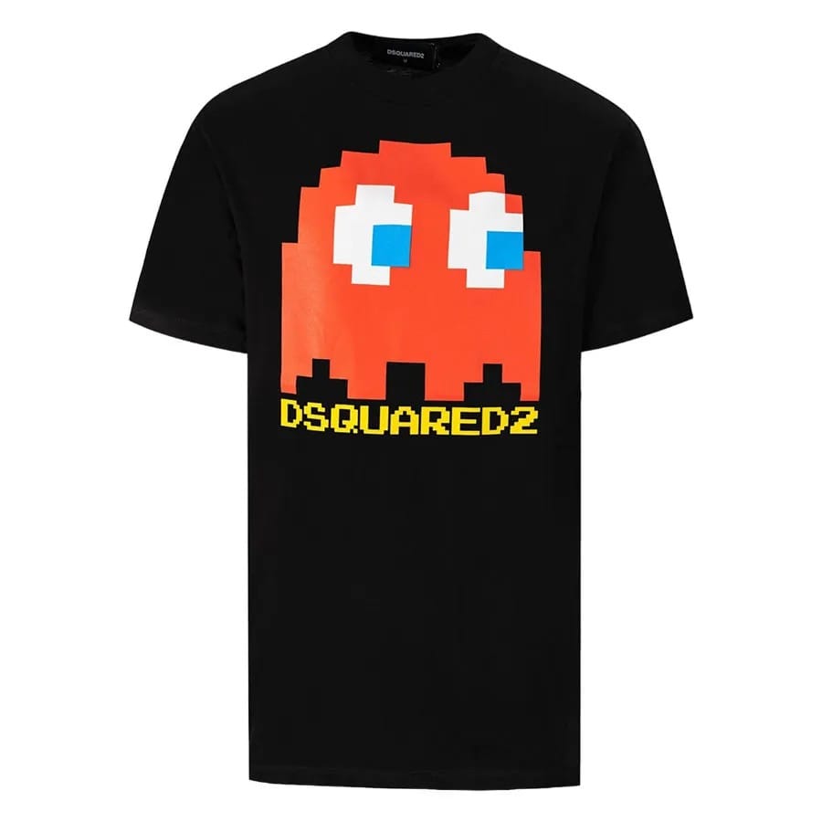 Dsquared2 Printed Pac-Man Tee Black – Court Order