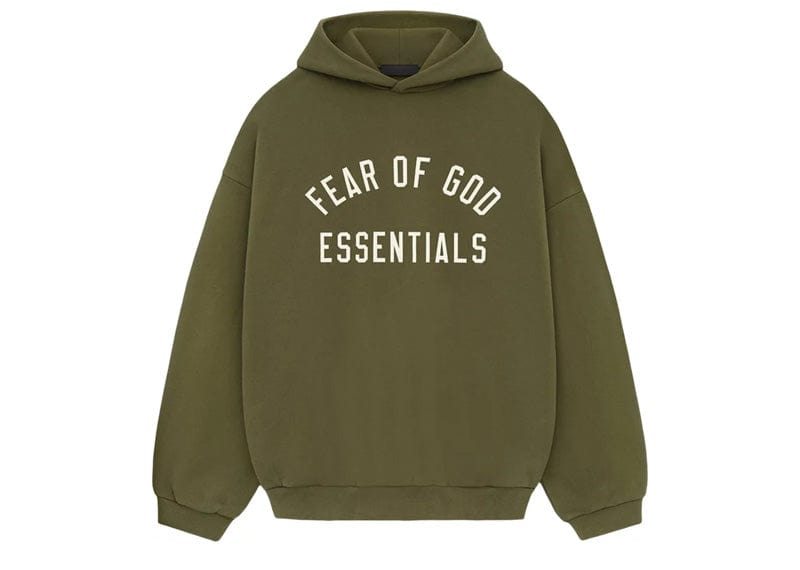 Fear of God Essentials Fleece Hoodie Military – Court Order