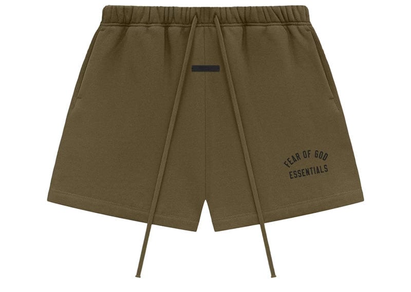 Fear of God Essentials Fleece Soccer Short Olive – Court Order