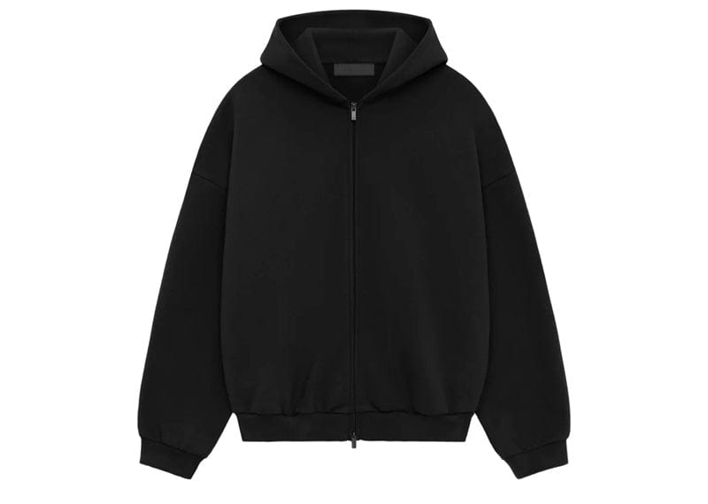 Fear of God Essentials Heavy Fleece Full-Zip Hoodie Black – Court
