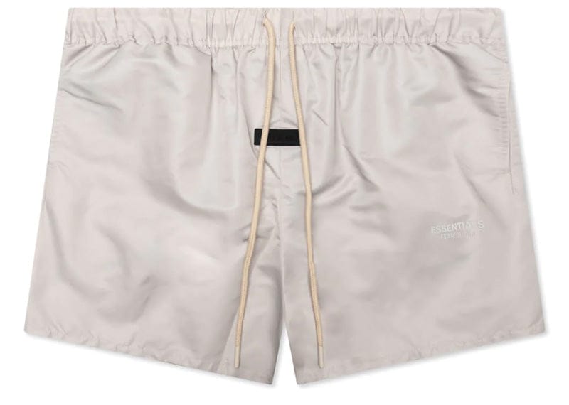 Fear of god fog essentials drawstring shorts hot sale silver grey