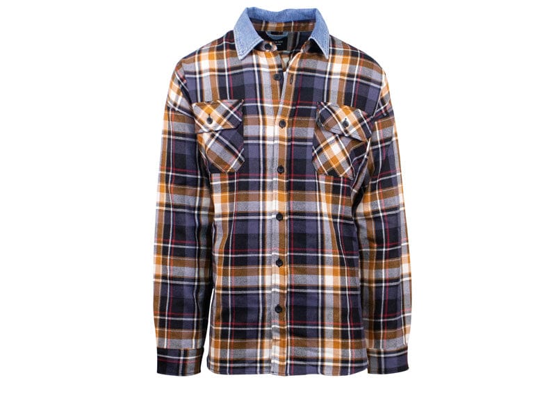 c*x様 最終価格 FEAR OF GOD PLAID FLANNELSHIRT Fear of God Fifth Collection Oversized Plaid Denim Collar Flannel