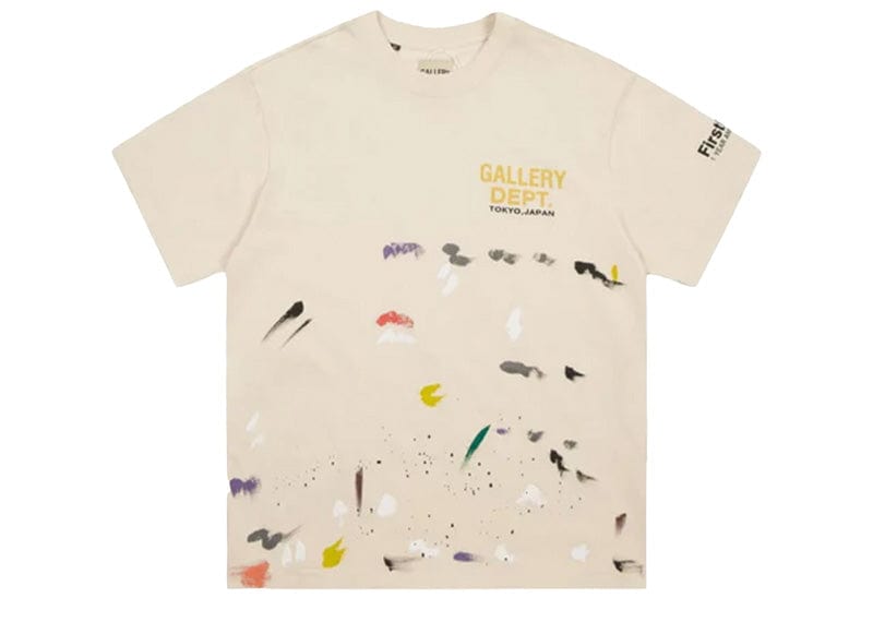 トップス GALLERY DEPT.Tokyo Firsthand Limit Paint Gallery Dept. T-shirt Tokyo Exclusive Anniversary Painted Cream