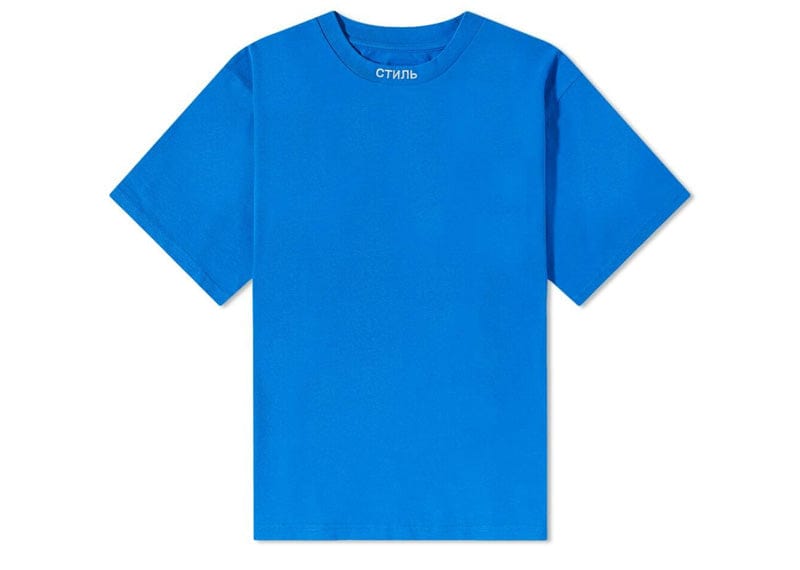 Heron Preston CTNMB Collar Logo T-Shirt 'Blue' – Court Order