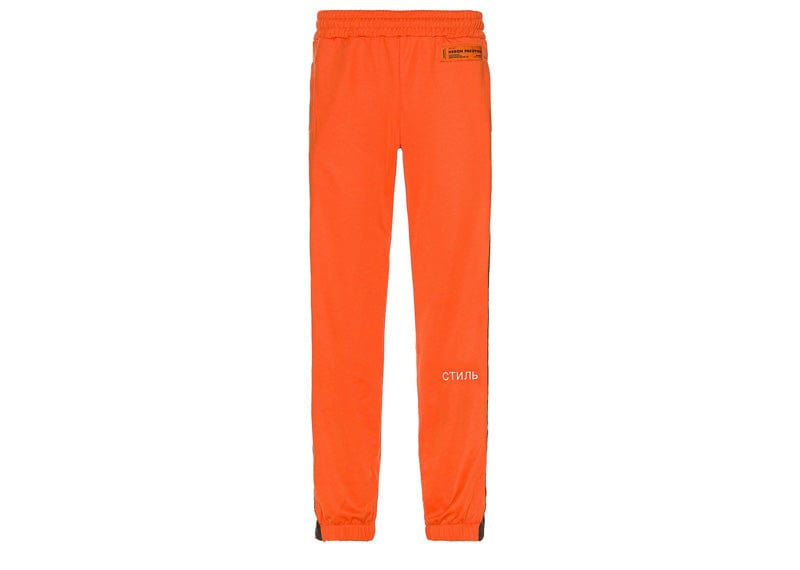 パンツ HERON PRESTON Women Pants HWCF008F23FAB002 2500 Orange Heron Preston Logo Tape Track Pants Orange – Court Order