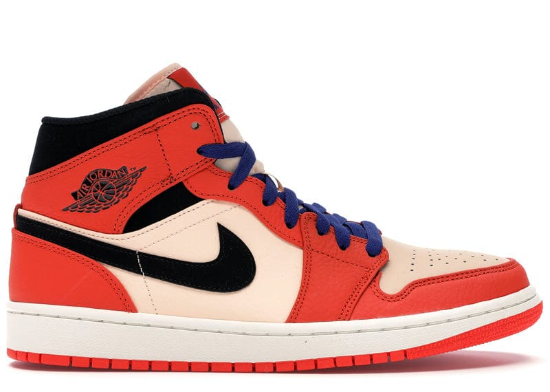 Jordan 1 Mid Team Orange Black Court Order