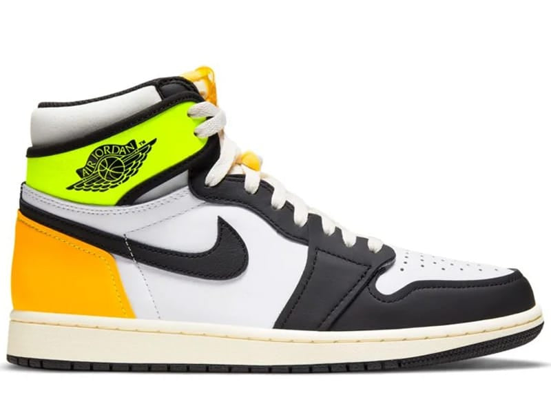 Jordan 1 Retro High White Black Volt University Gold – Court Order