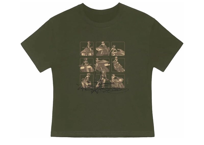トップス 999 TRAVIS SCOTT CACTUS JACK FOR Travis Scott Cactus Jack The Rider Babydoll Cropped Tee Green