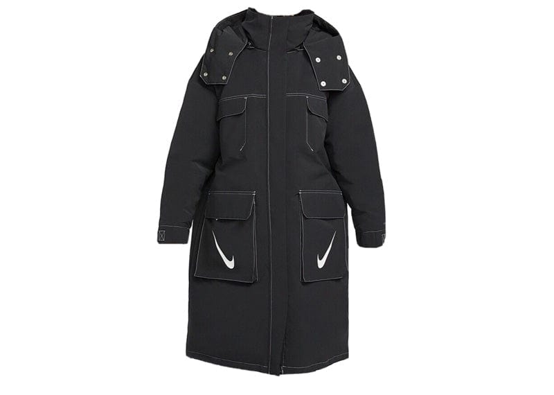 Nike long parka jacket with hood best sale