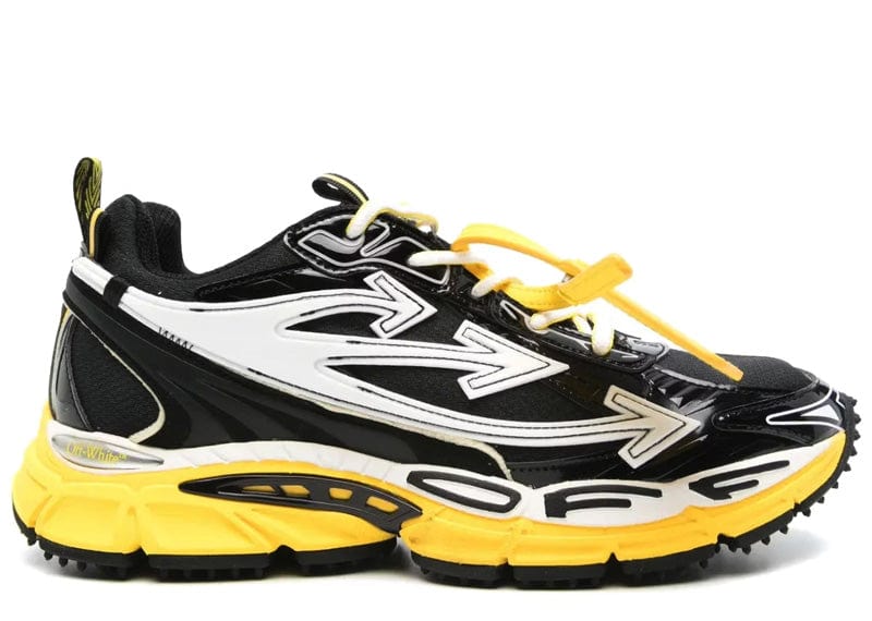 black red blue and yellow off white shoes