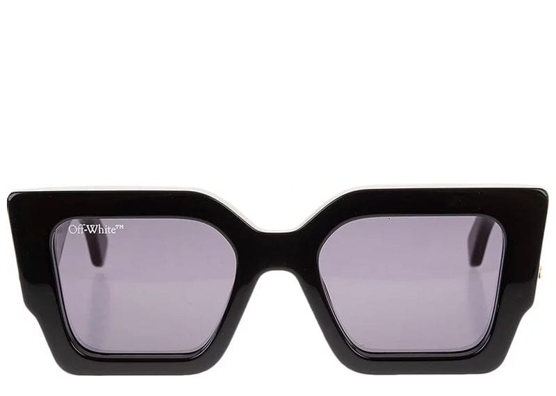 OFF-WHITE Catalina Rectangular Frame Sunglasses Black/Dark Grey/Gold  (OERI003Y21PLA0011007 / OERI003C99PLA0011007)