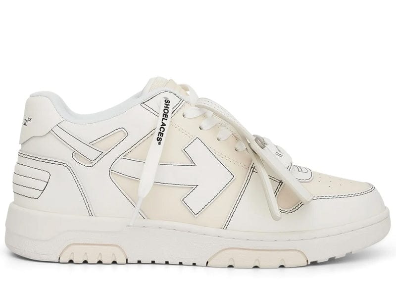 Off White Out Of Office Calf Leather Cream White – Court Order