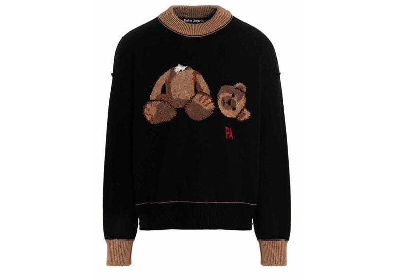 Palm Angels Palm Bear Wool Knit Sweater Black/Brown – Court Order