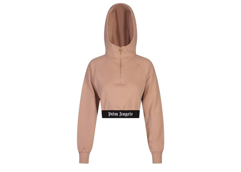 Pink Hoodie Palm Angels Women's Cropped Hoodie $826 Palm