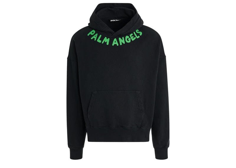 Palm Angels Seasonal Logo Print Hoodie Black/Green – Court Order