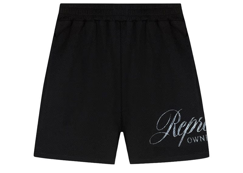 Represent Owners Club Script Mesh Shorts Black – Court Order