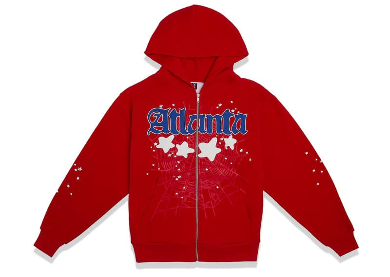 sp5der フーディー Sp5der Atlanta Zip Up Hoodie Red – Court Order