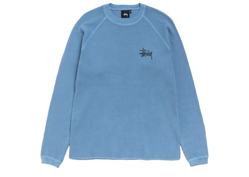 stussy raglan thermal basic stock Sサイズ Stussy Raglan Thermal Basic Stock Long Sleeve Dust Blue – Court Order