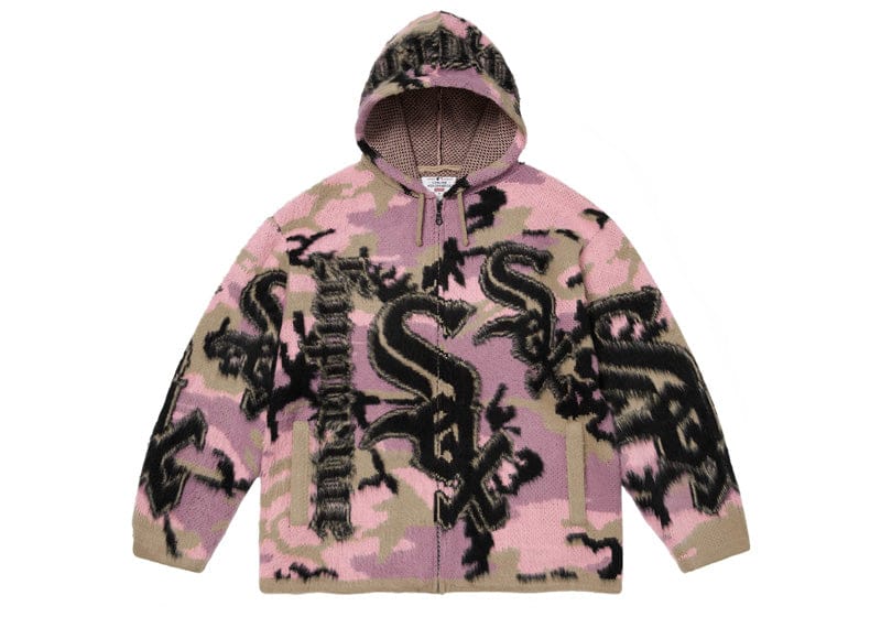 Supreme Chicago White Sox Zip Up Hooded Sweater Pink Camo – Court