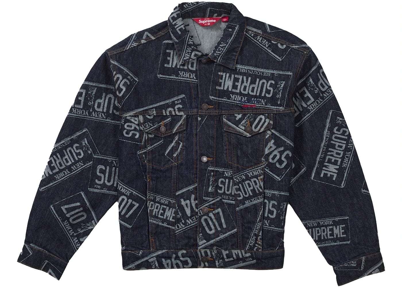 ジャケット・アウター Supreme denim trucker license plate M Supreme Denim Trucker Jacket (SS26) License Plate – Court Order