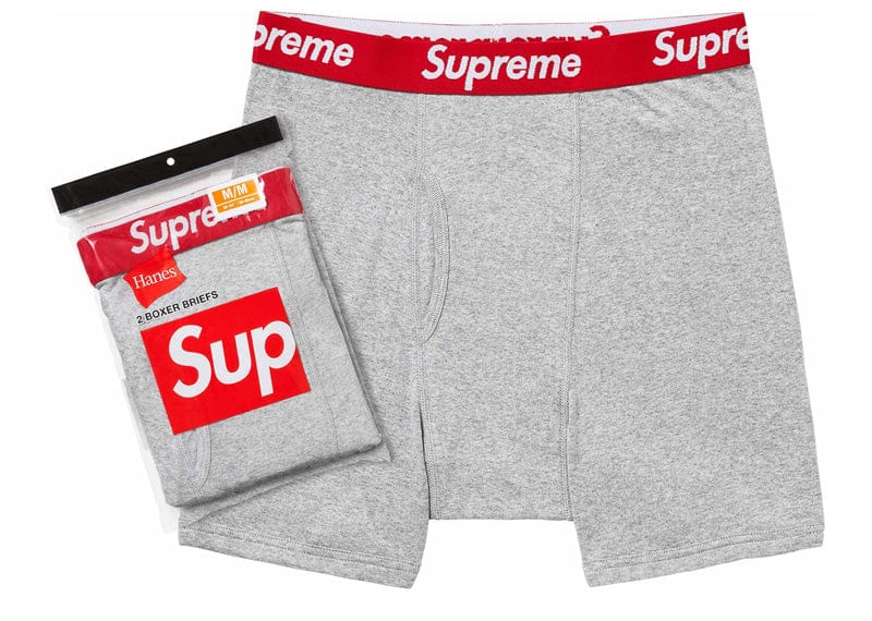 Supreme/Hanes BOXER BRIEFS Mサイズ Supreme Hanes Boxer Briefs (2 Pack) Heather Grey – Court Order
