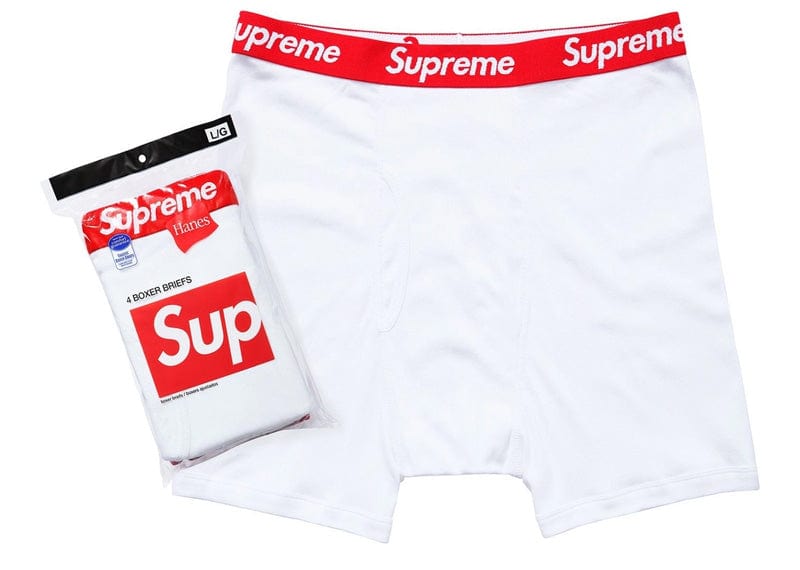 Supreme Hanes Boxer Briefs (4 Pack) White – Court Order