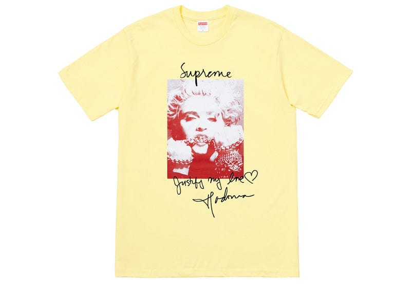 Supreme Madonna Tee Pale Yellow – Court Order - Main Image