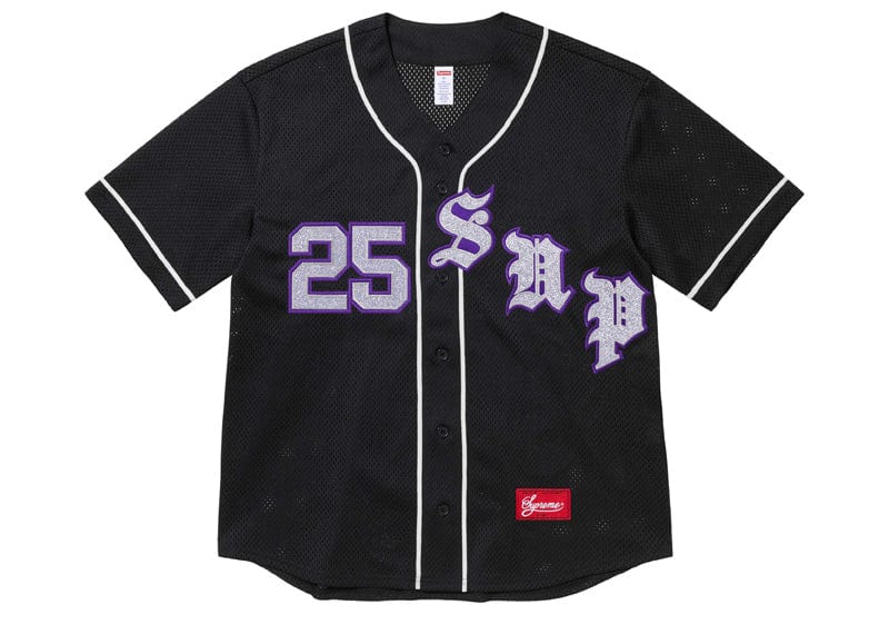 Supreme Ad Baseball Jersey Supreme Velvet Baseball Jersey Black