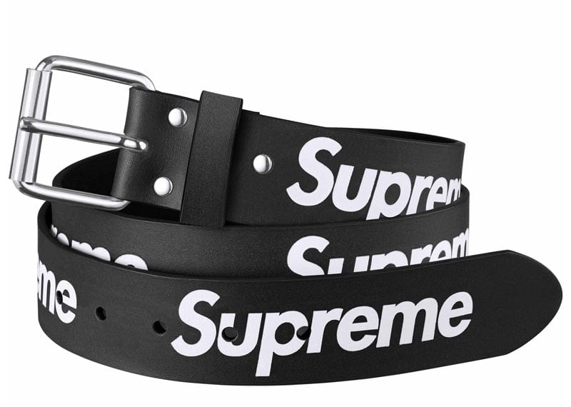 小物 Supreme Repeat Leather Belt SM Supreme Repeat Leather Belt Black – Court Order