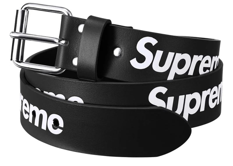 Supreme Repeat Leather Belt (FW25) Black – Court Order