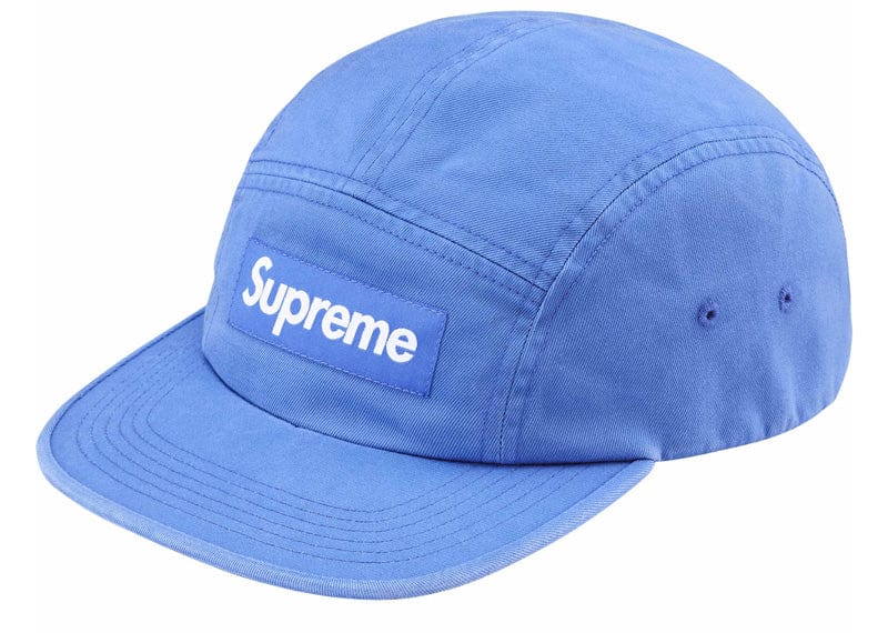 Supreme Washed Chino Twill Camp Cap Light Royal Court Order