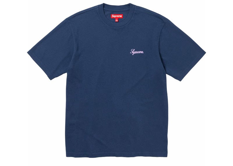 Supreme Washed Script S/S Top (FW23) Navy – Court Order