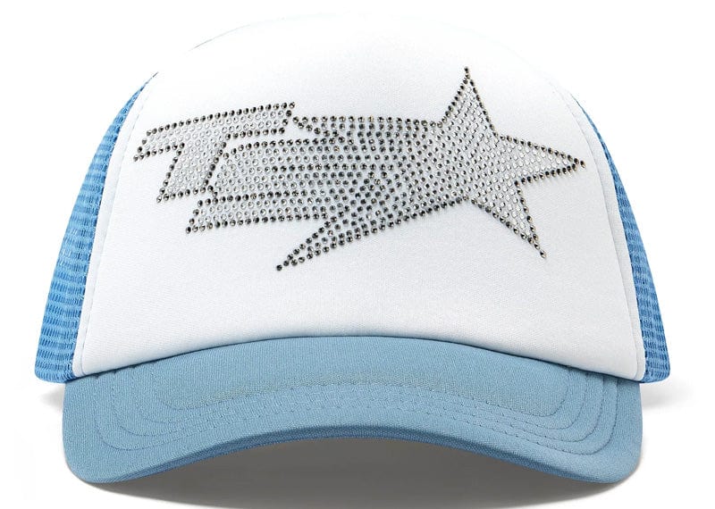 TRAPSTAR☆Denim Diamante TS Star Trucker キャップ【UK発】 TRAPSTAR☆TS Star Diamante Trucker キャップ【UK発