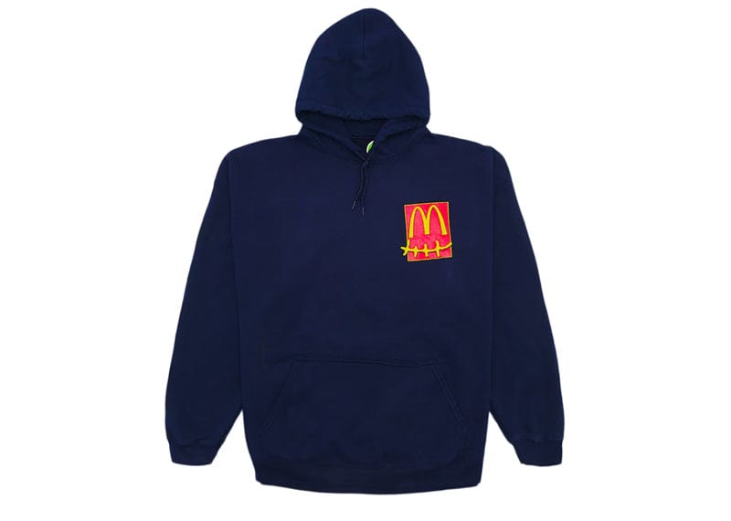 人気話題コラボ！Travis Scott McDonald Up All Night Hoodie Travis Scott x McDonald's Up All Night Sticker Hoodie Navy